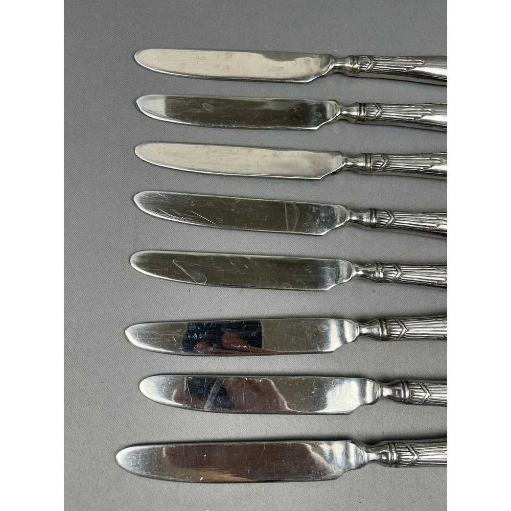 Pier1 Imports PII15 Stainless Flatware Silverware 8 Dinner Knives & 1 Fork